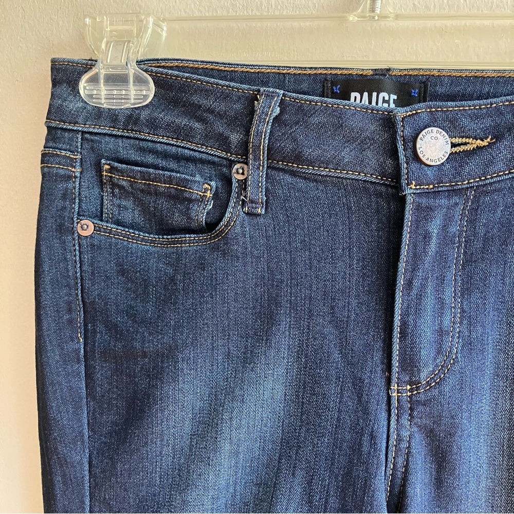 Paige Verdugo Ankle Jeans Size 27 Lawson Dark Wash Denim Straight Leg Stretch - Picture 4 of 10